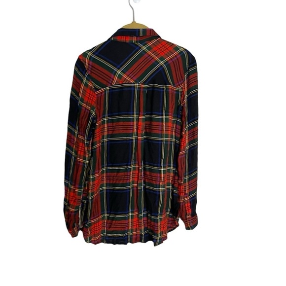 Old Navy Red Plaid Button Down Classic Shirt Medium - Picture 2 of 5